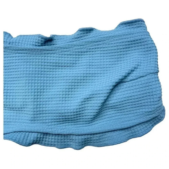 Ris-k Swim Blue Prowl Textured Knit Womens Bikini Swim Top Size Small - Picture 4 of 7